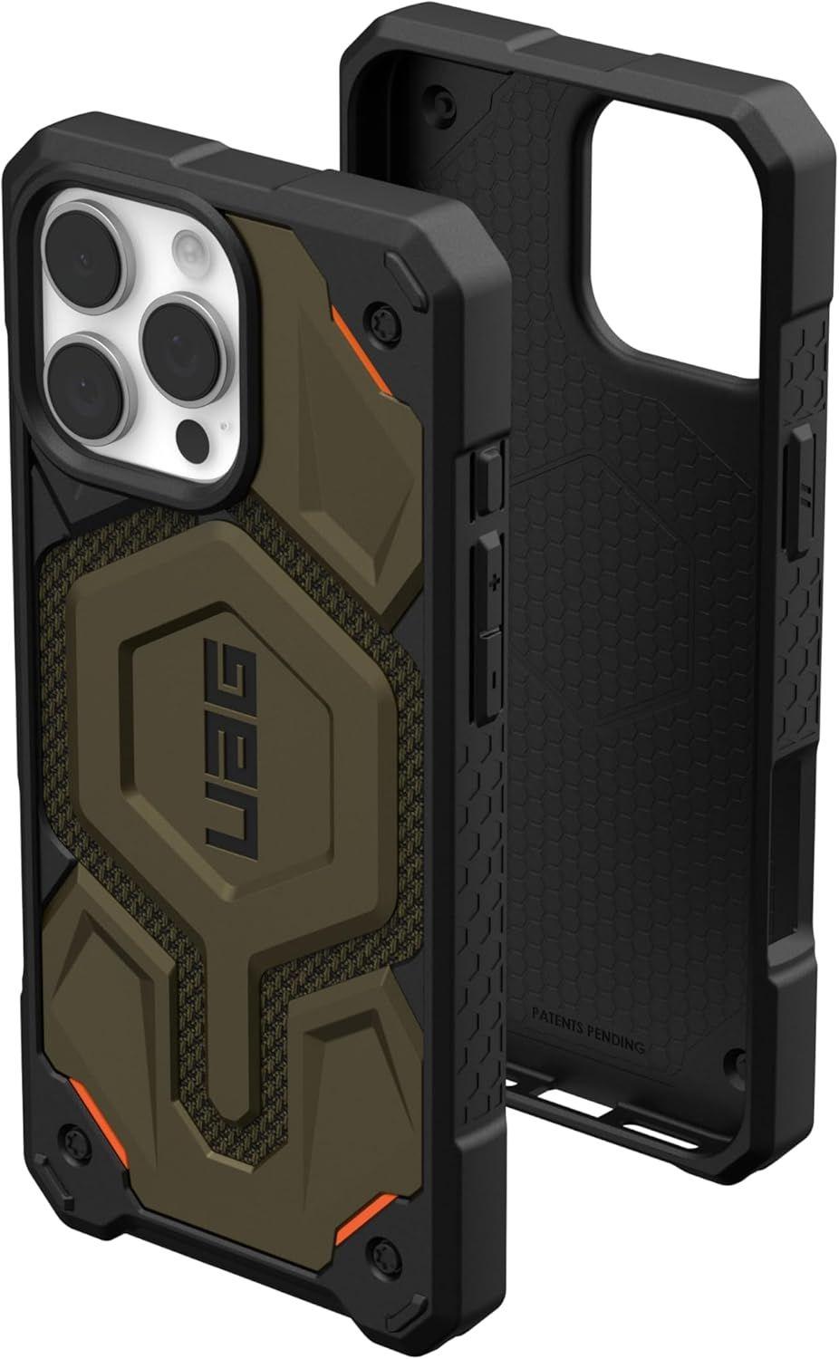 Uag Monarch Pro Iphone 16 Pro Max Kevlar Element Green,Built-In Magsafe Module,Premium Materials (V