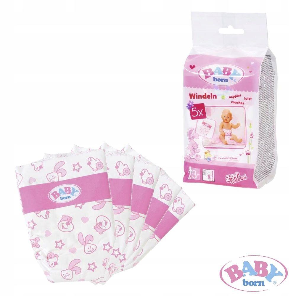 ZAPF CREATION BABY BORN NAPPIES, SHRINKED 5 PACK