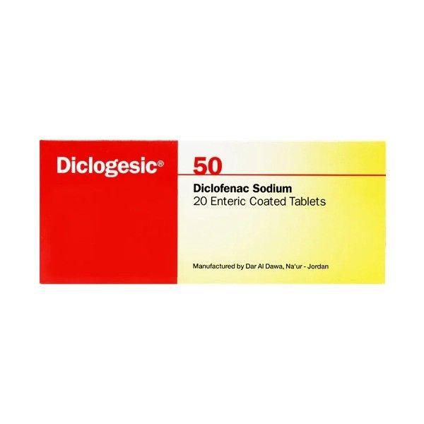 Diclogesic 50Mg Diclofenac Sodium 20 Enteric Coated Tablets