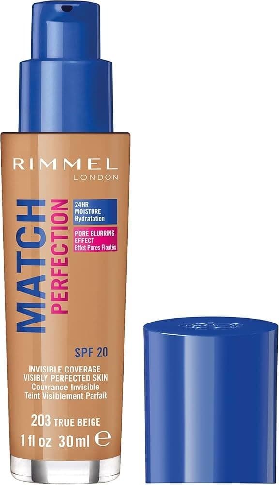 Rimmel London Match Perfection Foundation 203 True Beige 30 Ml