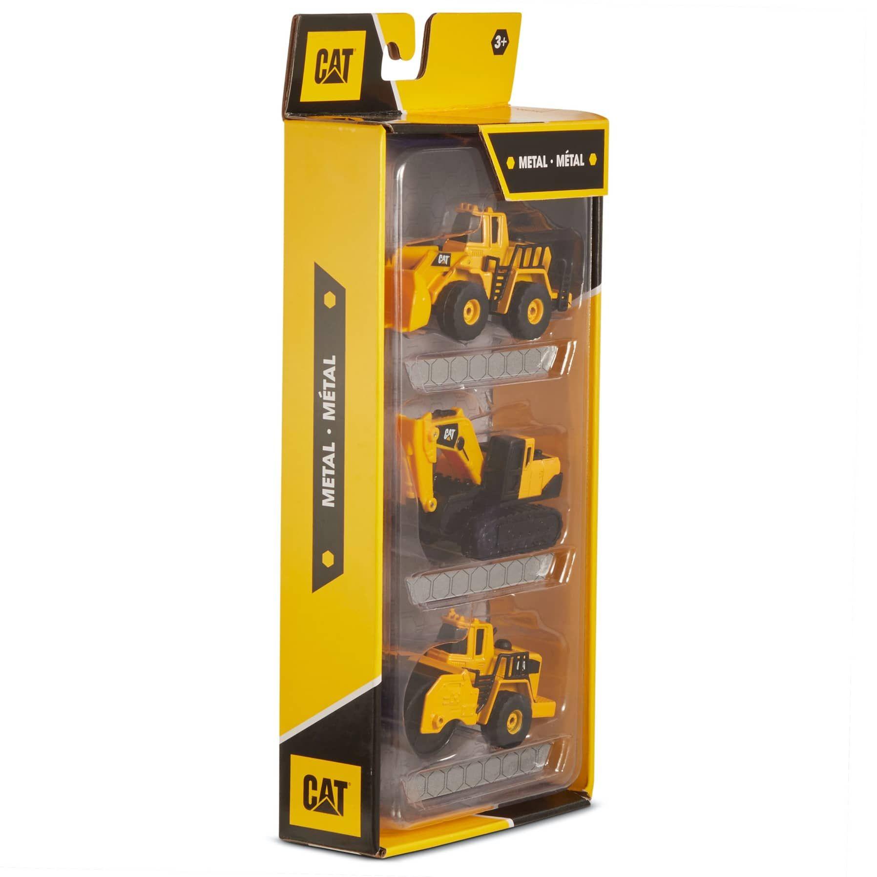 CAT Die-cast Metal Construction Vehicles (3 Pack, Styles May Vary)