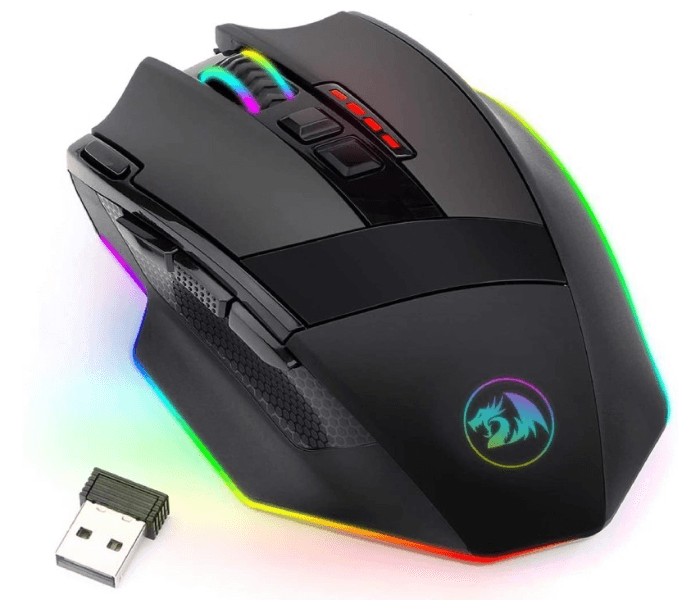 Redragon M801P-Rgb Sniper Pro 2 In 1 Rgb Wireless Gaming Mouse - Black Slr