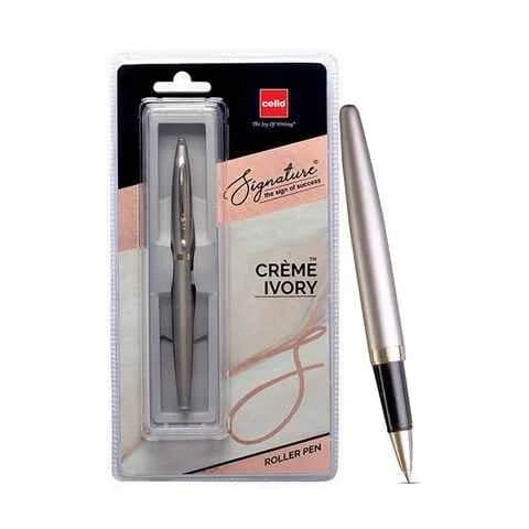 Cello Signature Creme Ivory Roller Pen 1Bltr Blue