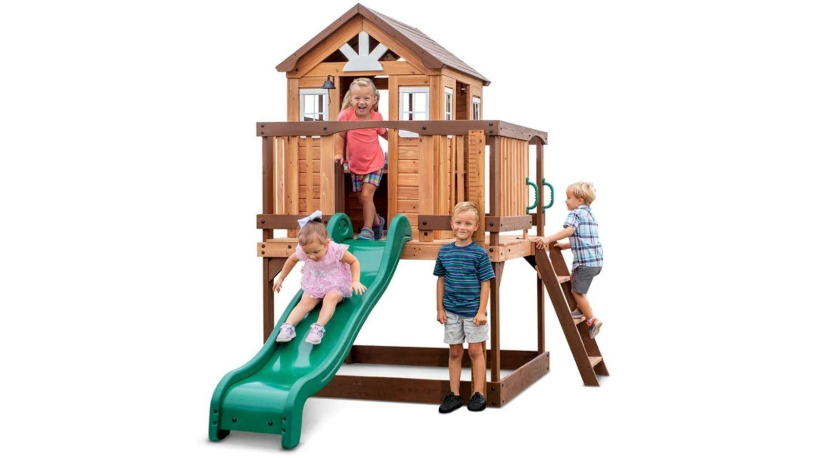 Backyard Discovery Echo Heights Playhouse - 305cm x 191cm  x 304.8cm x 232cm  (Note: Please call Toysaloona to check the item availability)