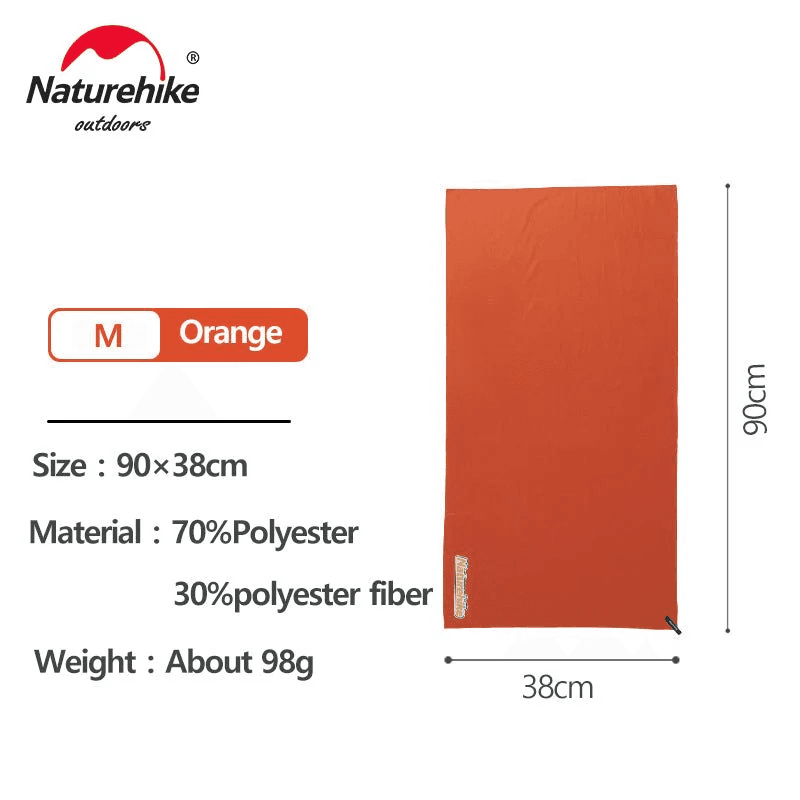 ناتشرهايك منشفة سريعة الجفاف/منشفة استحمام - برتقالي (90*38)