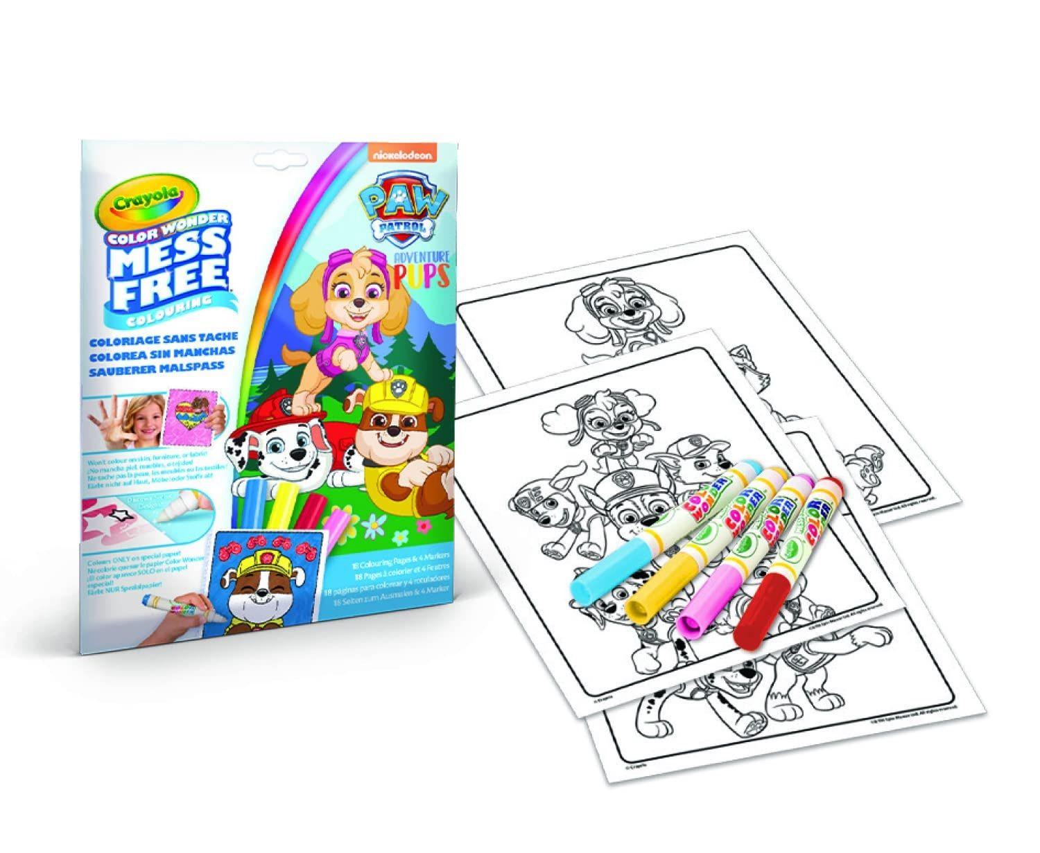 Crayola Color Wonder Set Paw Patrol, Foldelope, 4 Mini Bl Markers