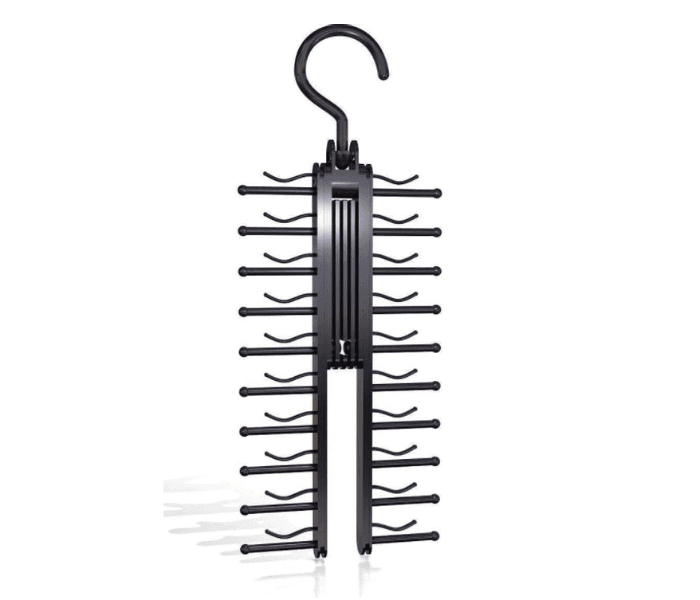 Non-Slip Adjustable Tie Hanger Rack - Black