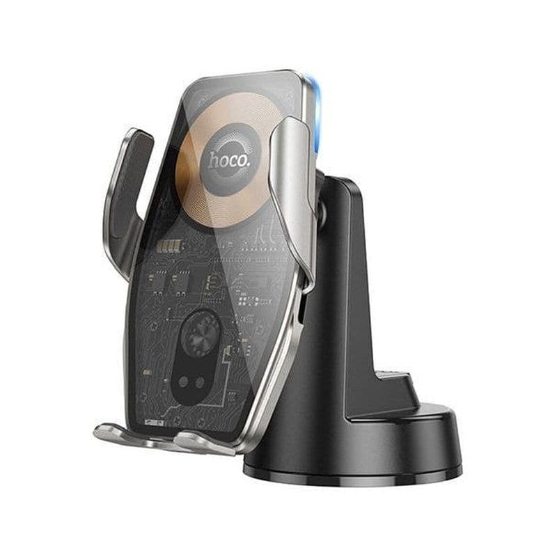 Hoco Hw27 Traveler Infrared Rgb Wireless Fast Charging Car Holder(Center Console)