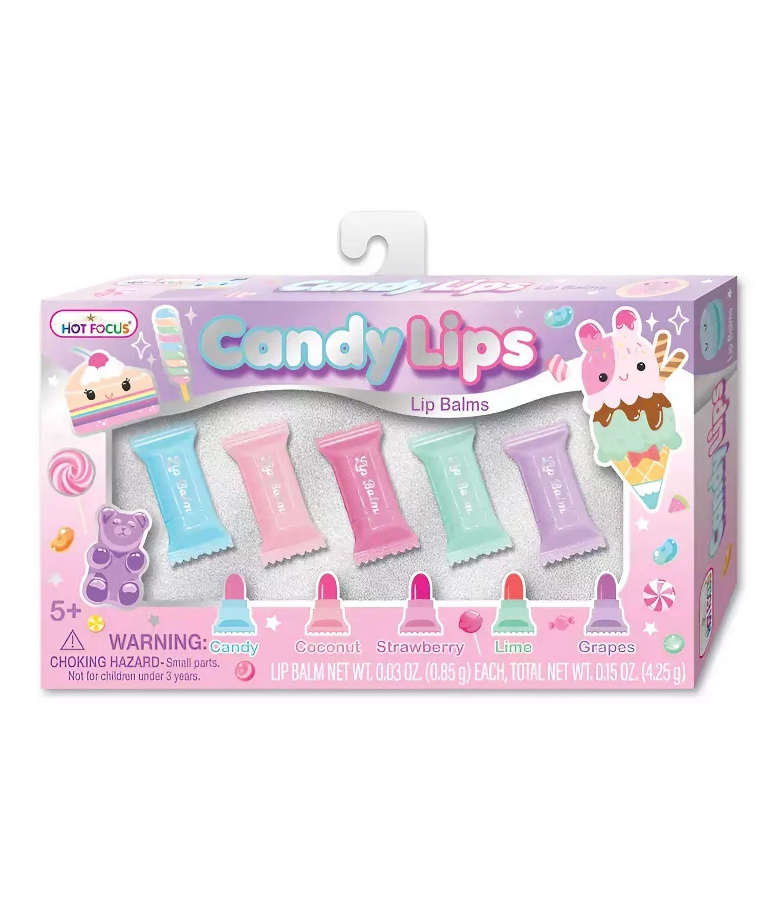 Hot Focus Candy Lips Sweet Lip Balms Washable Make Up Set