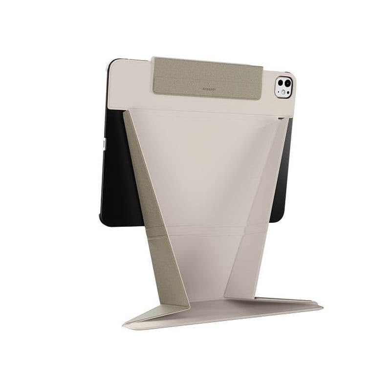 Mageasy Lift Standing & Folding Folio Case For 2024 Ipad Pro 13" M4 - Starlight White