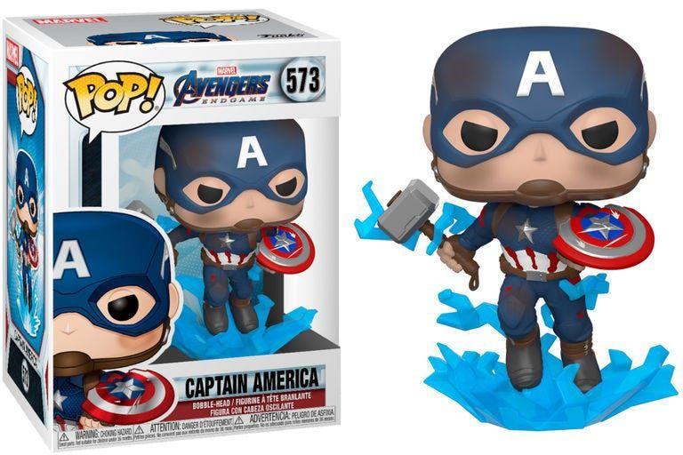 Pop Marvel: Endgame- Capt A W/Brokenshield&Mjolnir