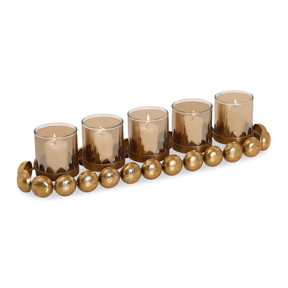 Rathe Candle Holder, Gold - Large, 48X10 Cm