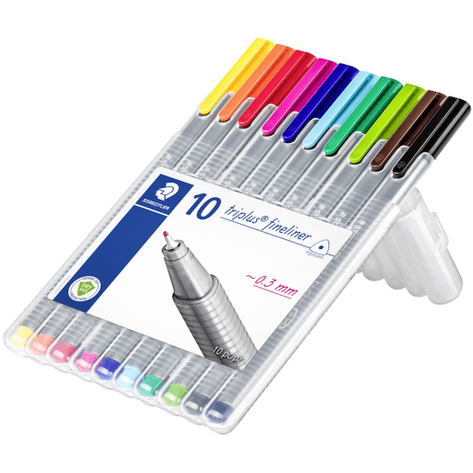 Staedtler 10 Triplus Fineliner 0.3 Mm