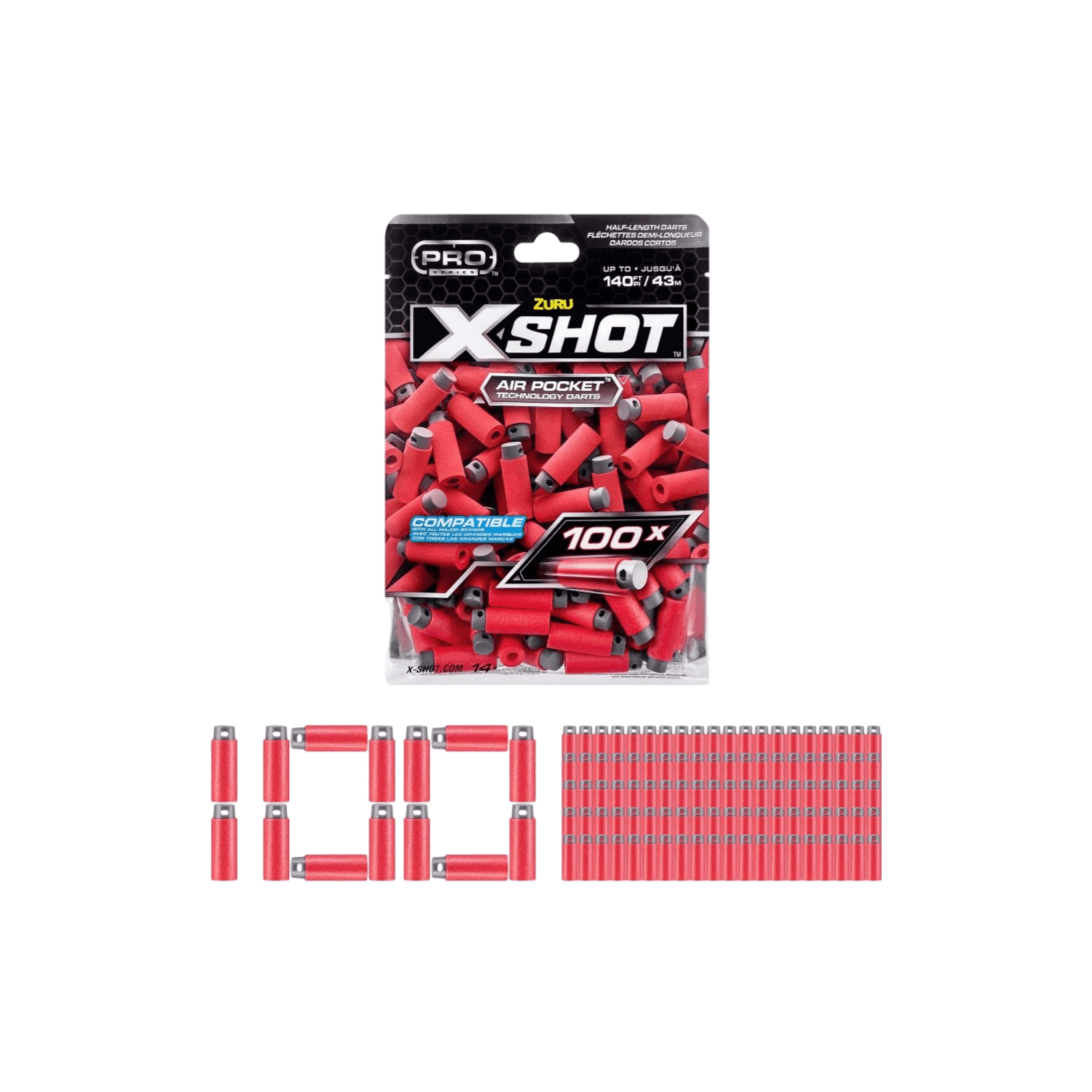 X-Shot Skins Pro Dart Refill (100Pcs)