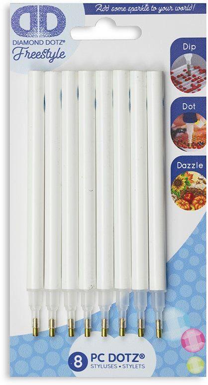 Styluses White Set Of 8 Applicator Pens Freestyle Dd