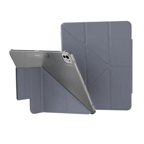 Mageasy Facet Folding Folio Case For Ipad Air 13", M2, Stain-Resistan- Alaskan Blue