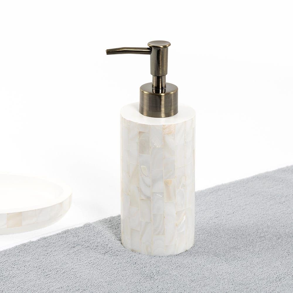 Optima Mother Of Pearl Lotion Dispenser, Multicolour - 6.8X18 Cm