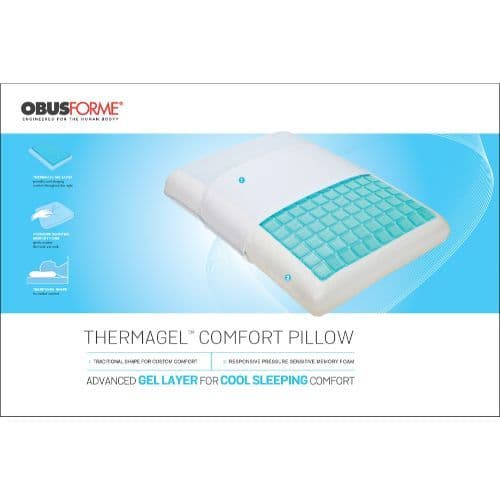 Obusforme Thermagel Memory Foam Contour Pillow  2 PC