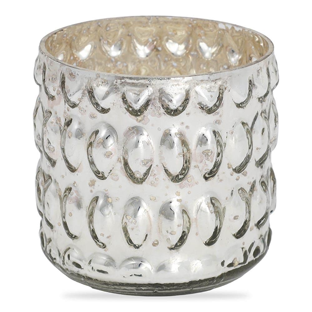 Zigg Candle Holder, Silver - 10X10 Cm