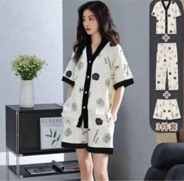 Spring And Autumn New Women'S Pajamas Homewear Suit 2635