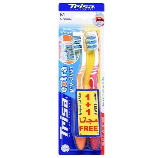 Trisa Extra Medium Toothbrush  2 PC