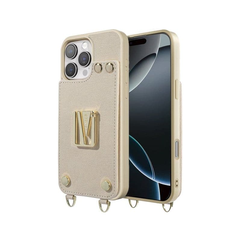 Levelo Serena Leather Case-Iphone 16 Pro Max-Biege