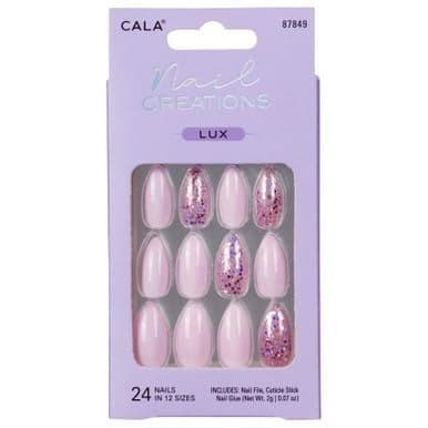 Cala -Nail Creations-Lux- Stiletto-Lavender 24Pc Nail Kit-87849