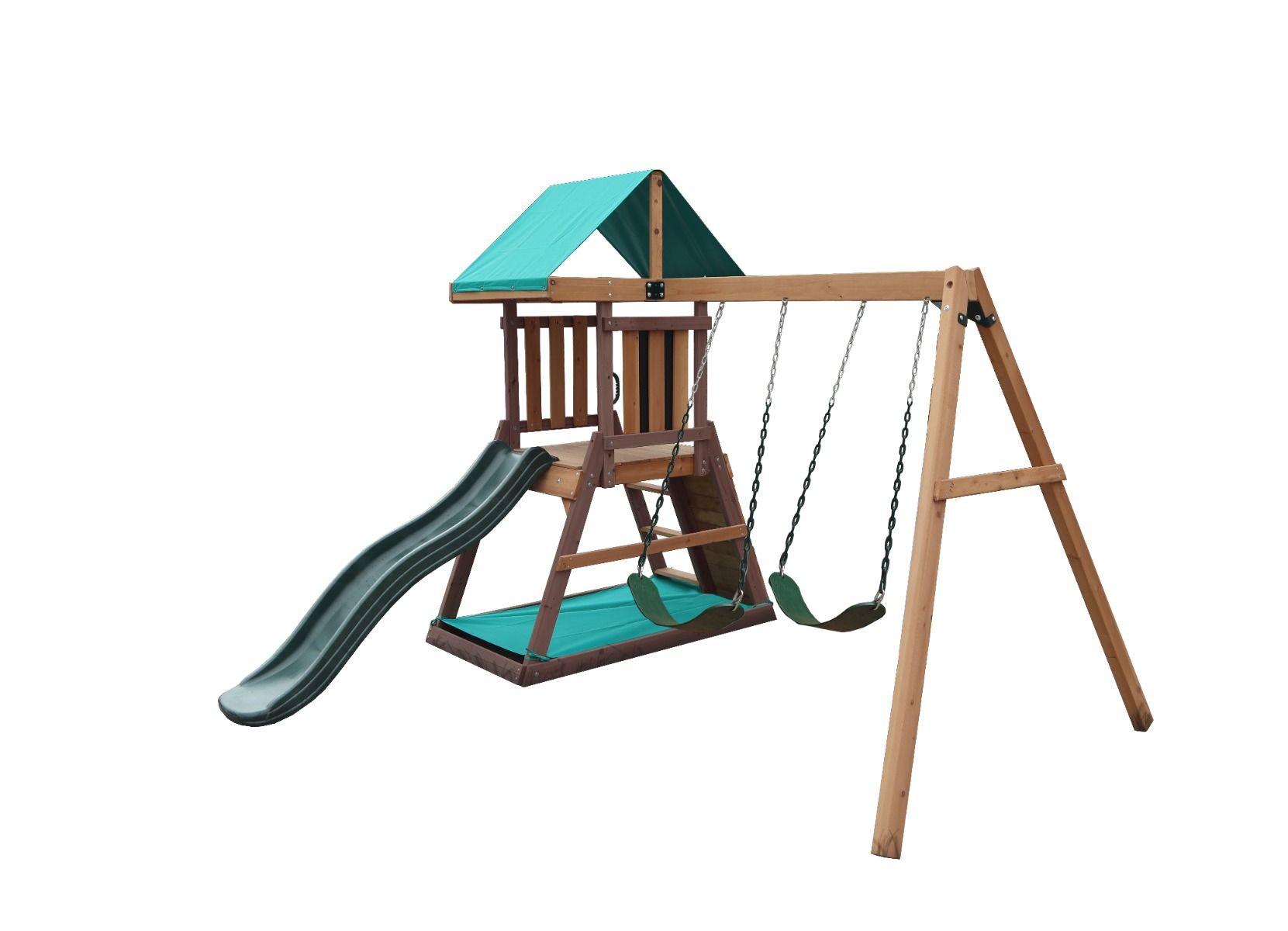 Mountpeak - Matterhorn Swing Set & Playhouse - 285cm x 263cm x 220cm