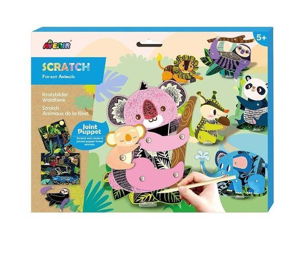 Avenir Scratch With Joint Puppet Forest Animals