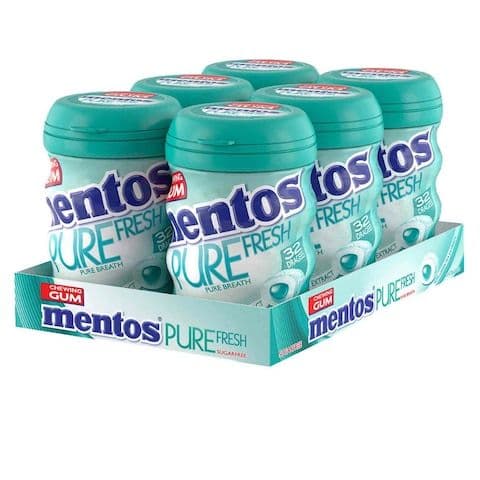Mentos Chewing Gum Pure Fresh Winter 56G X Pack Of 6