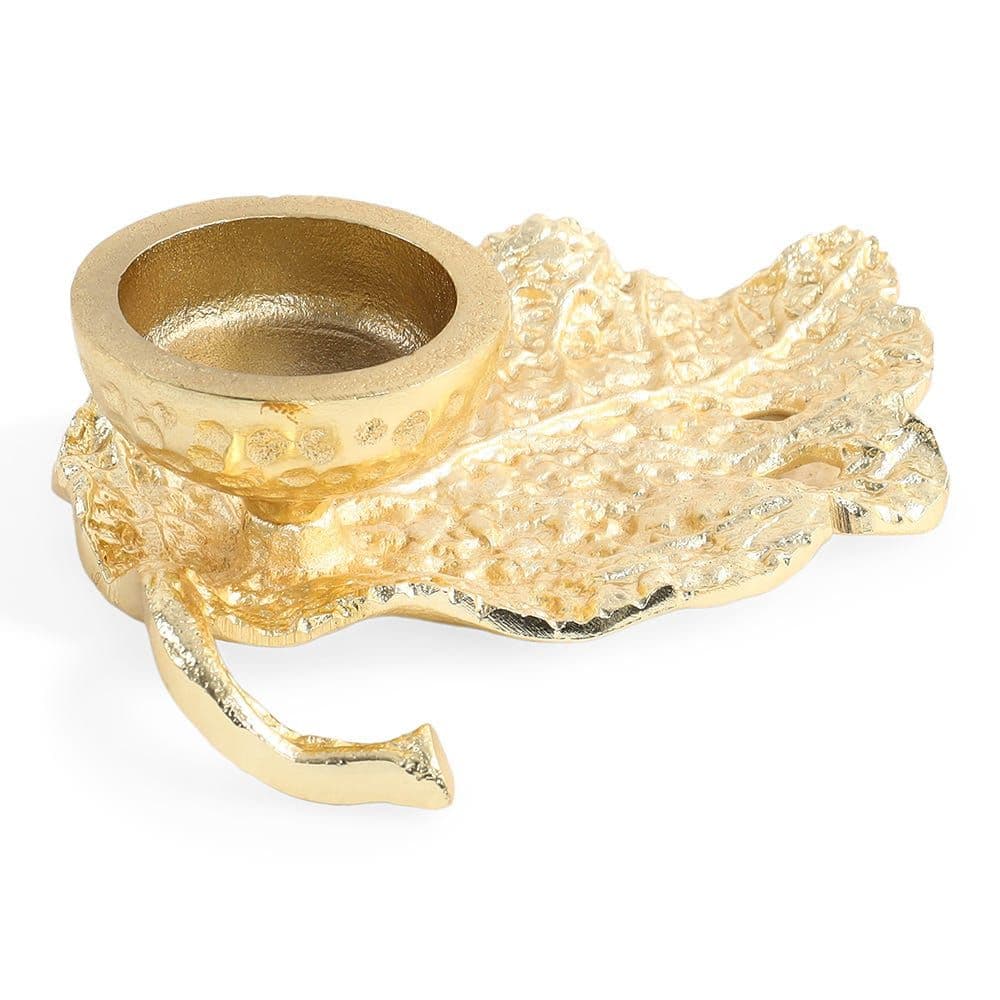 Spark Candle Holder, Gold - 15X4 Cm