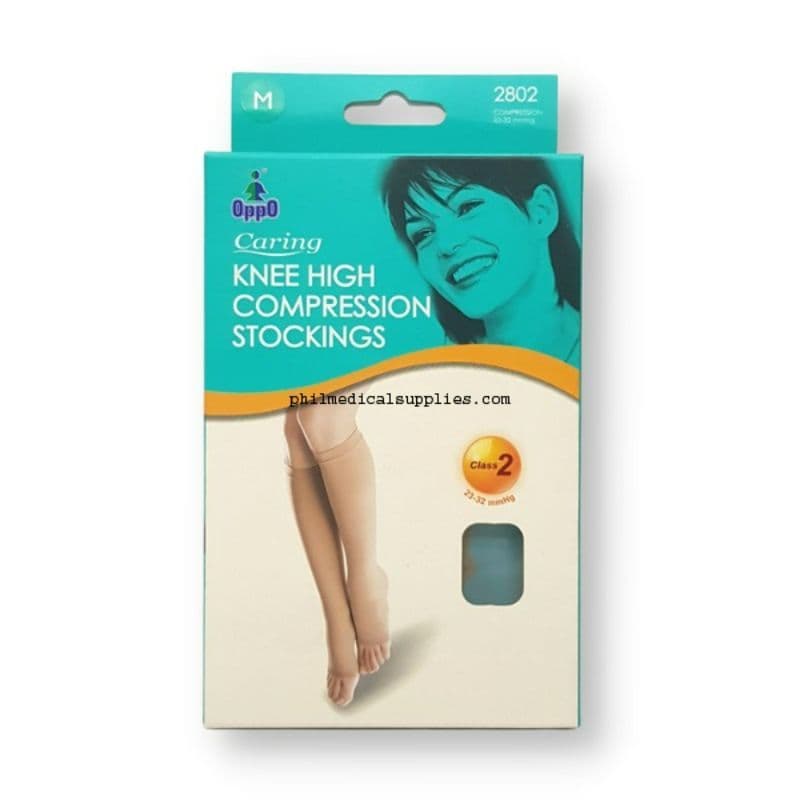 Oppo Knee High Compression Stockings-Class 2/ Open Toe 2802-Bg-V 1 PC