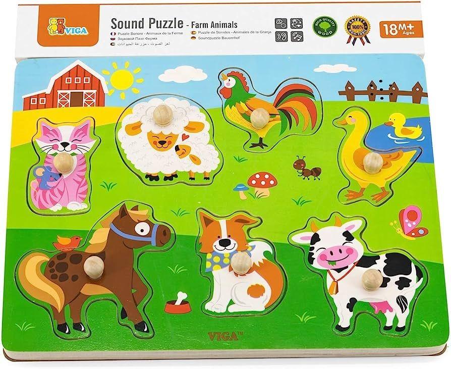 Viga Sound Puzzle - Farm Animals