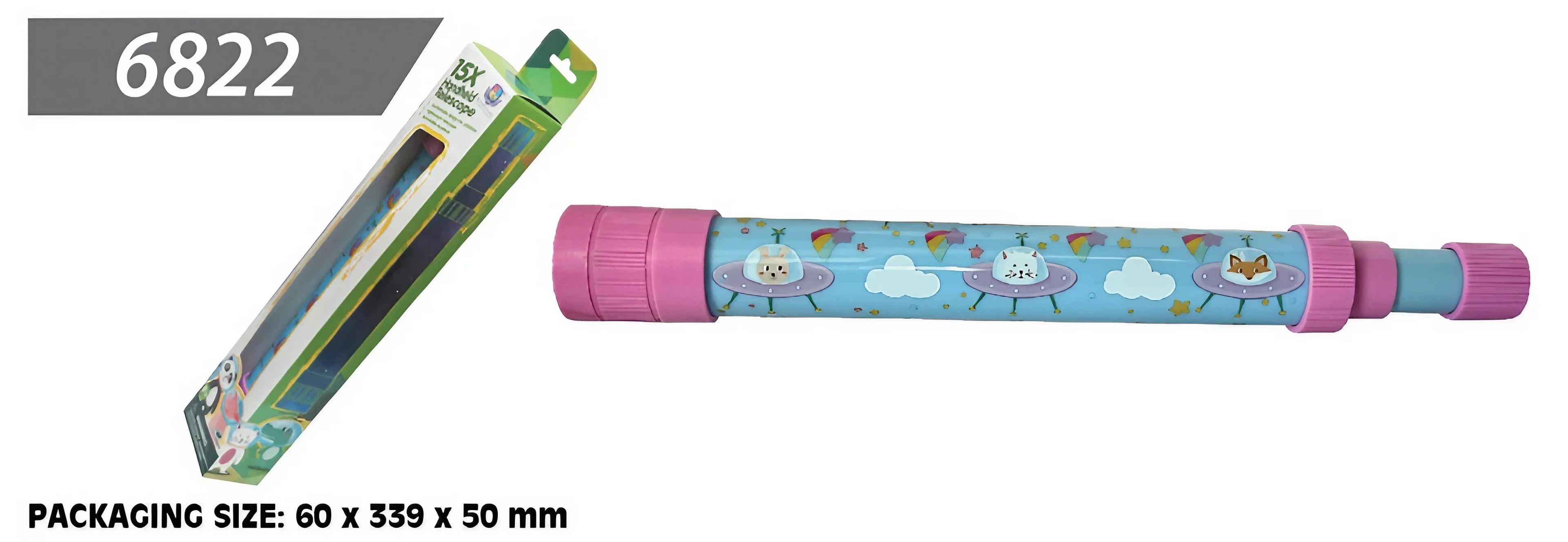 Eastcolight Junior 15X Handheld Telescope (Pink/Light Blue, 33.9 Cm)