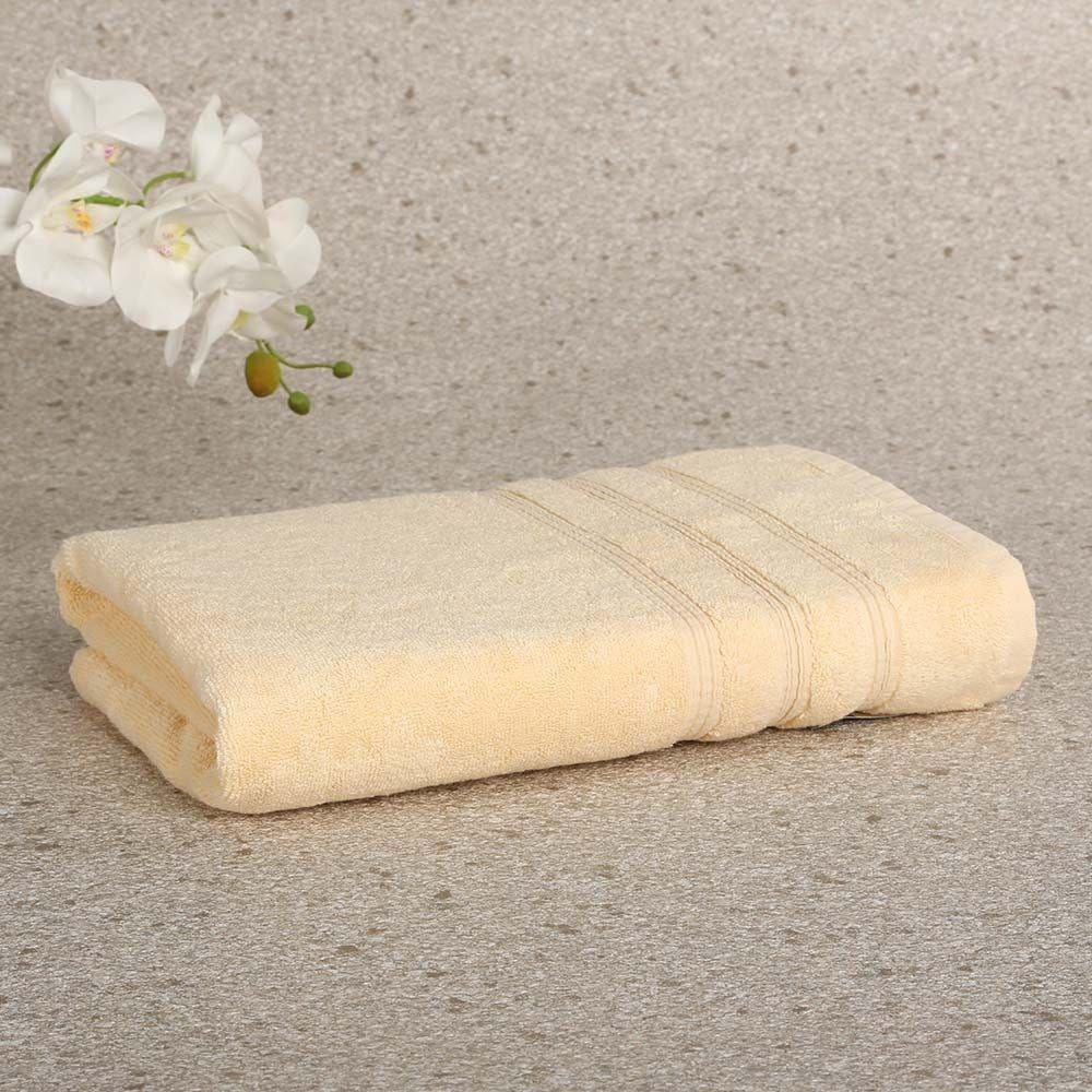 Ritzy Cotton Bath Towel, Butter - 70X140 Cms