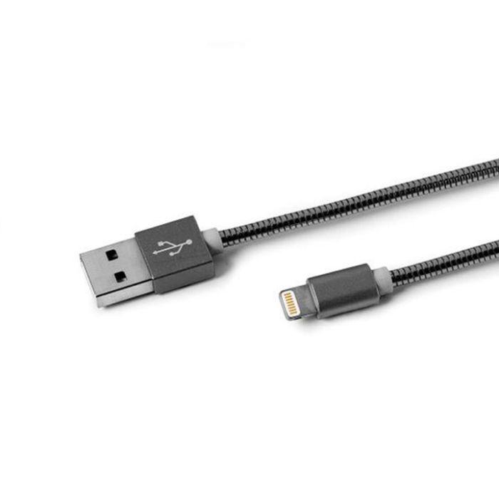 Celly Usblightsnakeds Anti-Tangling Mfi Lightning Color Cable 1M [Usblightsnakeds] Silver