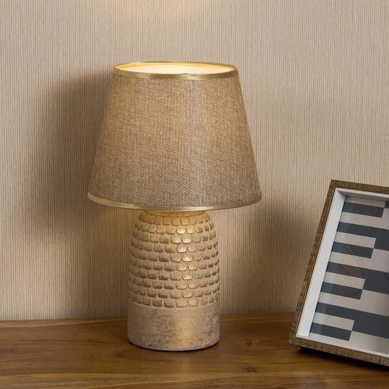 Viva Table Lamp, Gold & Grey