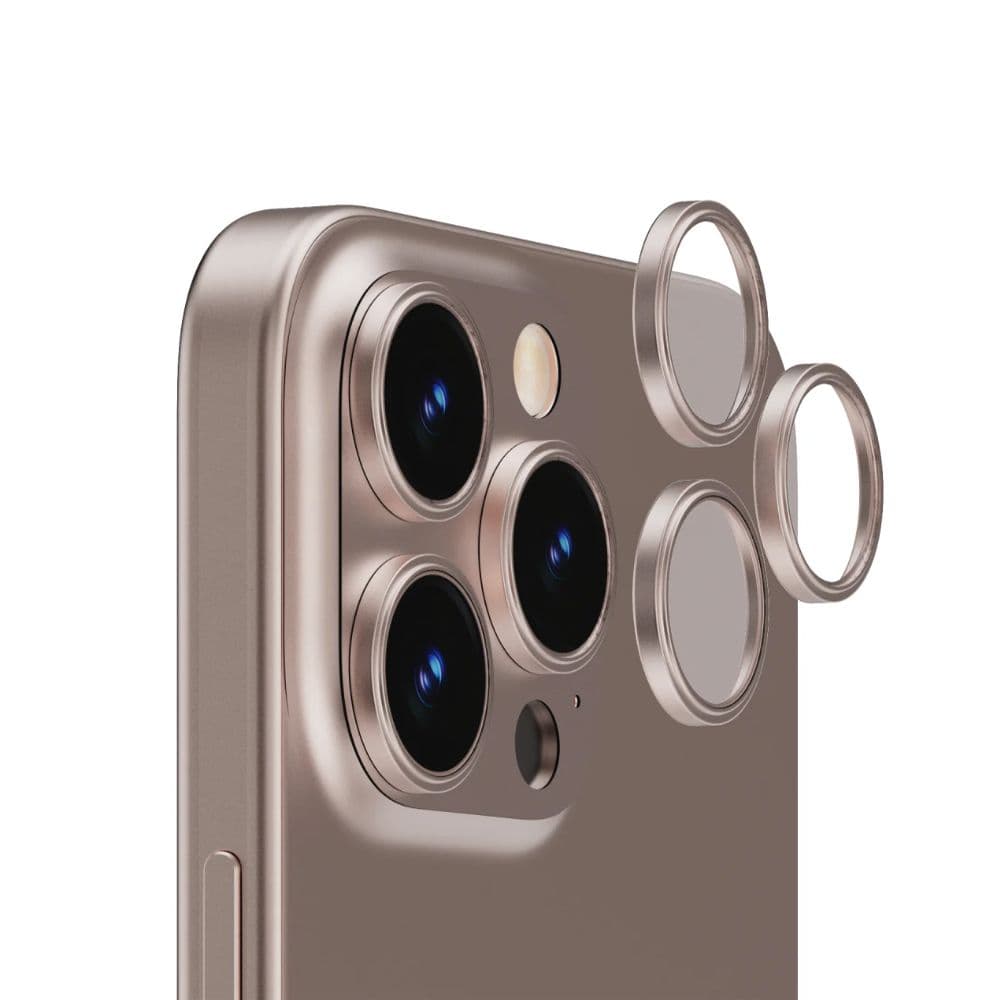 Bodyguardz Anti-Glare Camera Glass Protector For Iphone 16 Pro And 16 Pro Max Desert Titanium Colour