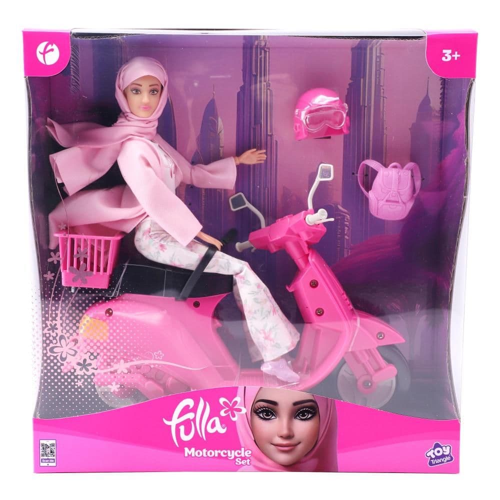 Fulla Doll With Pink Motorbike Playset (30 Cm)