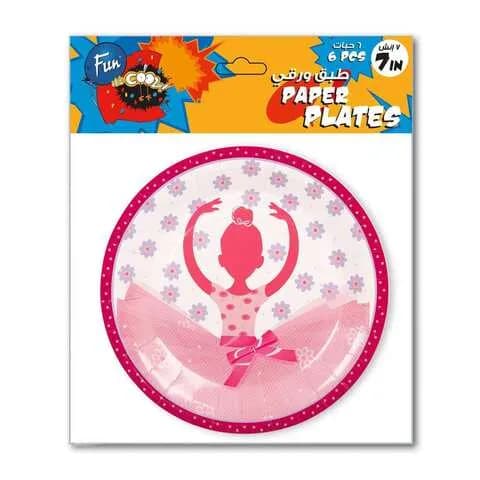 Fun Paper Plate 7In Ballerina Pink