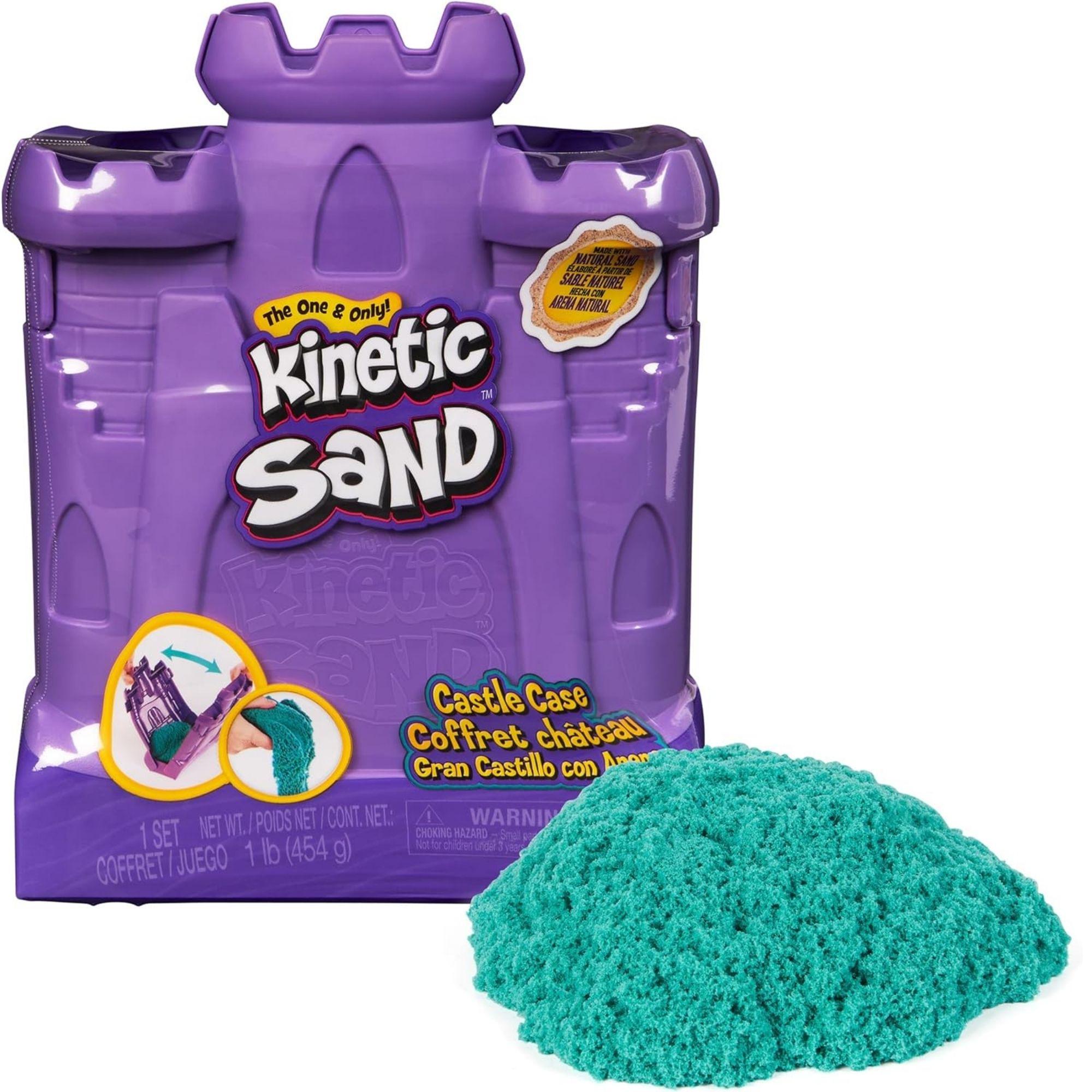 Kinetic Sand Castle Case Playset (Teal, 400G)