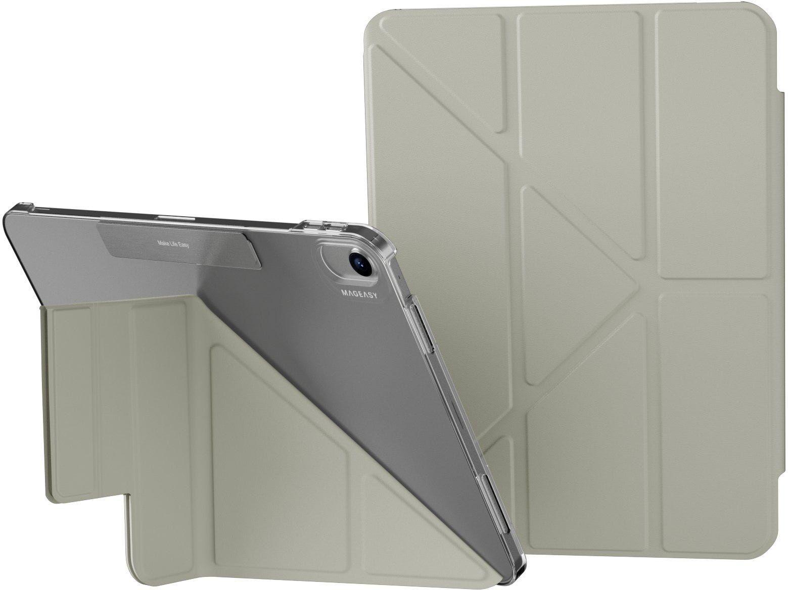 Mageasy Facet Folding Folio Case For Ipad Air 11", M2, Stain-Resistan, Gray Starlight