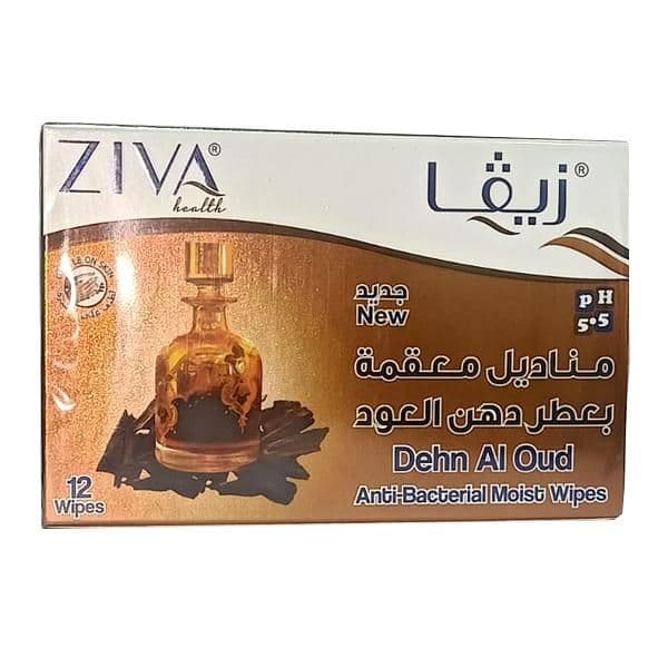 Ziva Dehn Al Oud Anti-Bacterial Moist 12 Wipes No.12714