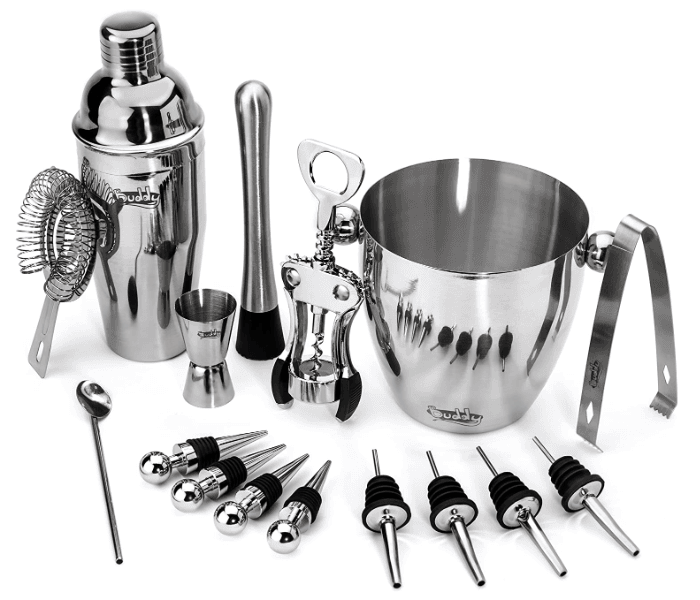 16 Pieces Wine And Cocktail Mixing Bar Tools Set - Stainless Steel