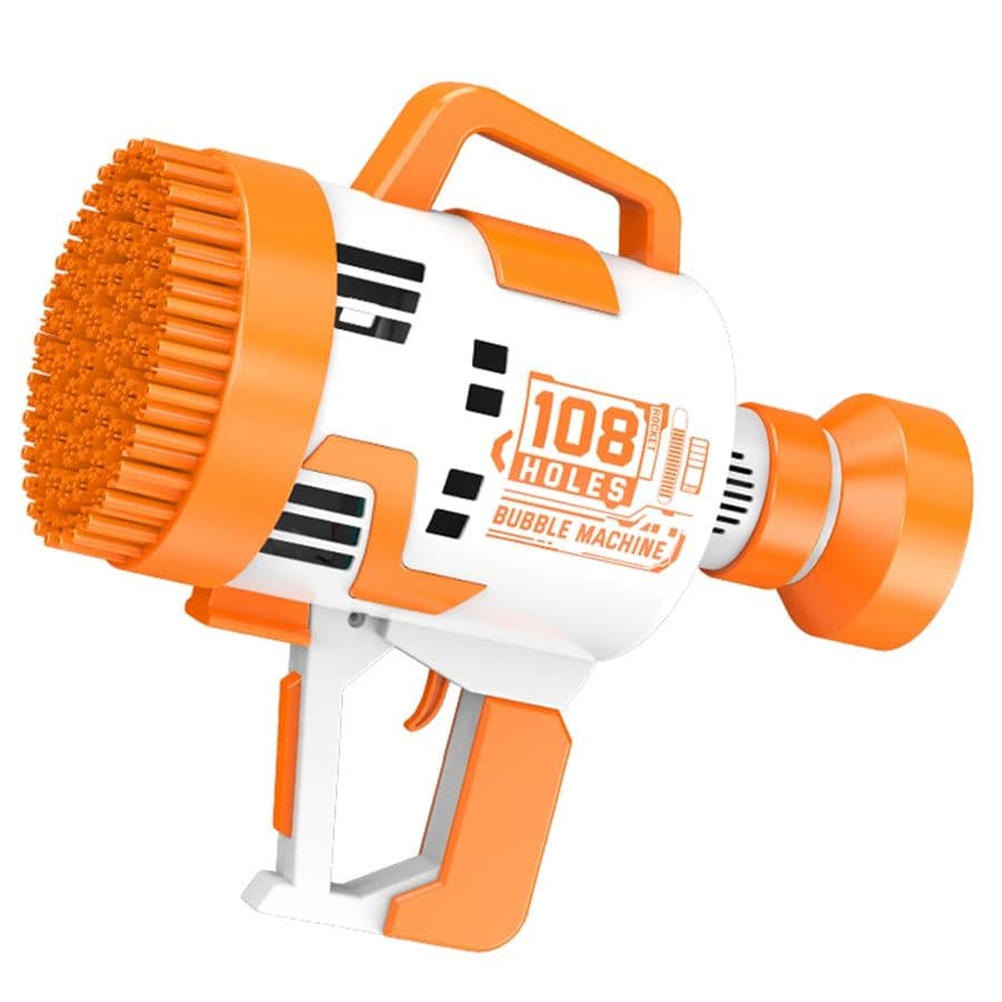 Little Story 108 Holes Bubble Machine Gun W/ Light (Orange)