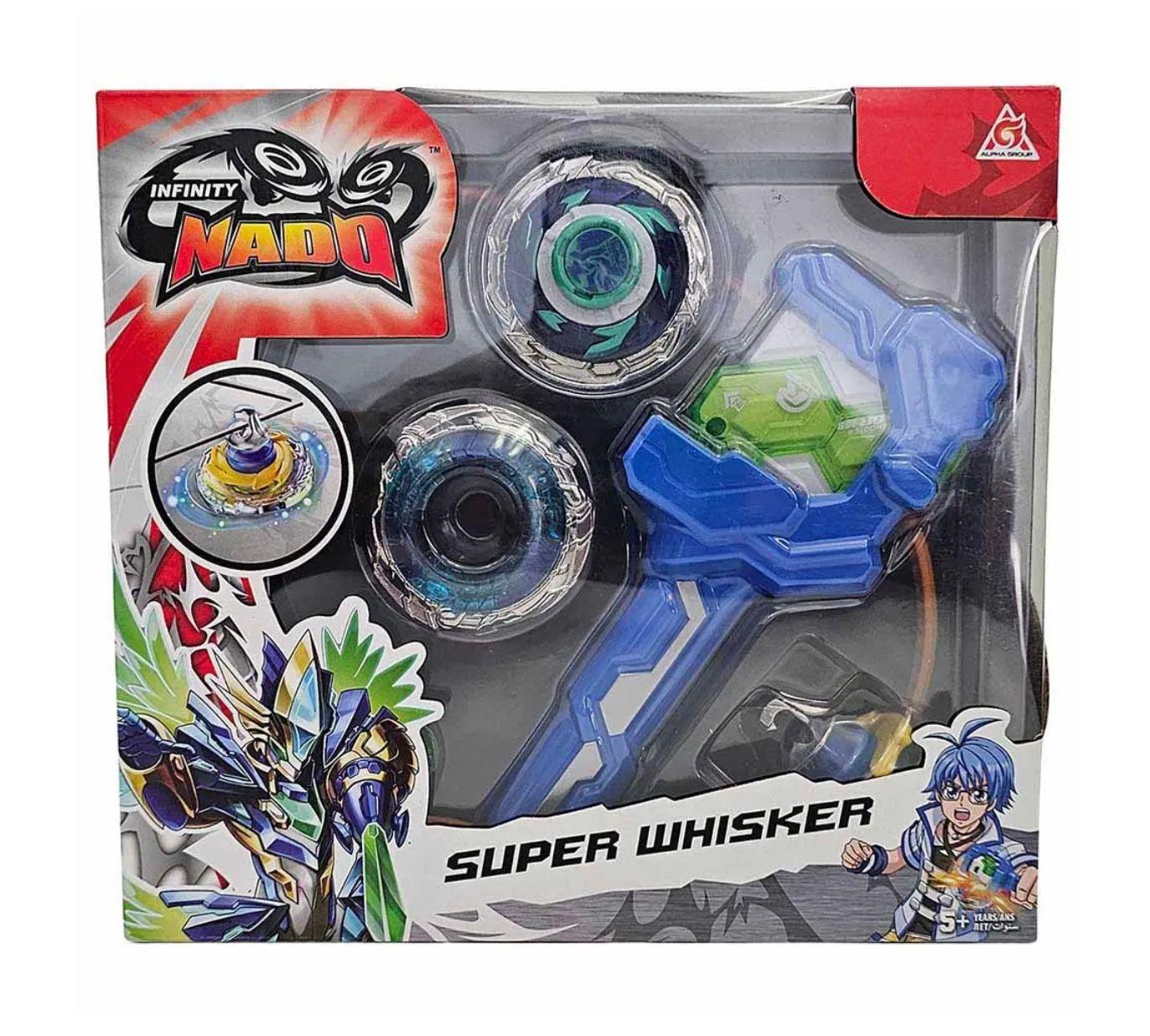 Infinity Nado Athletic Series Super Whisker Spinning Top With Launcher Set