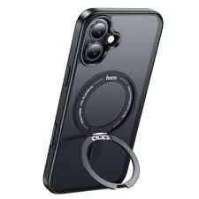 Hoco Magnetic Case With Stand Black For iPhone 16 - As1