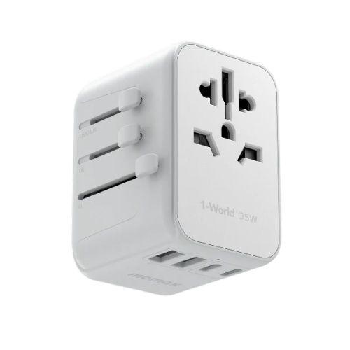 Momax 1World Pd35W 5 Ports Ac Travel Charger White