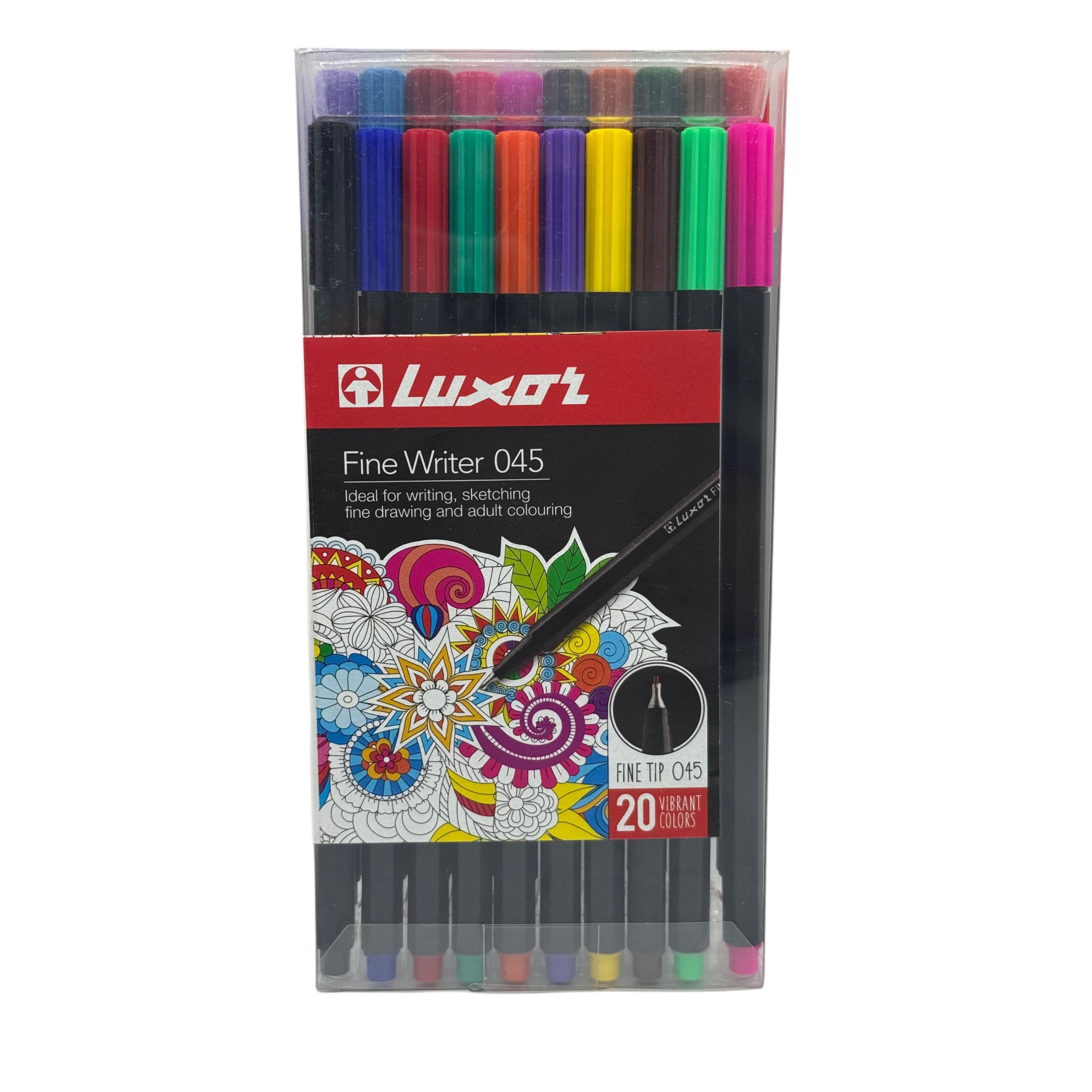 Luxor Fine Write 045 Fine Writing Pen Set (20 Pens)
