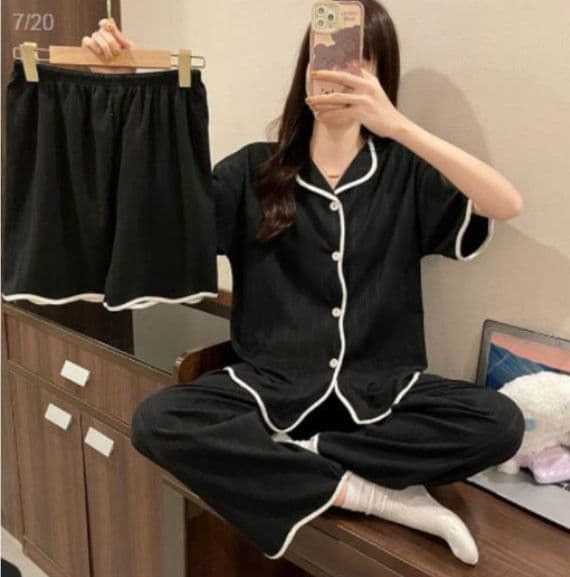 Summer Short Sleeve Sweetcutecardigan Women'S Sleepwear 2640